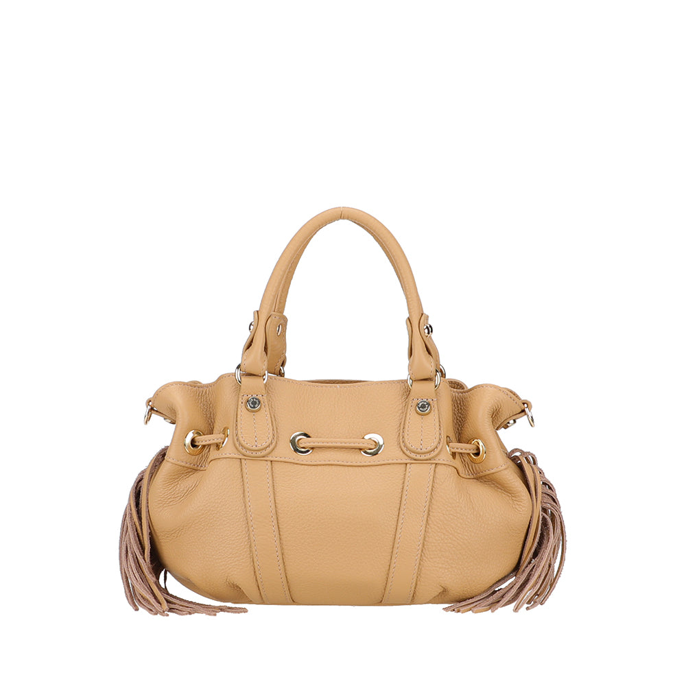 Mini sac à main S Camille franges cuir