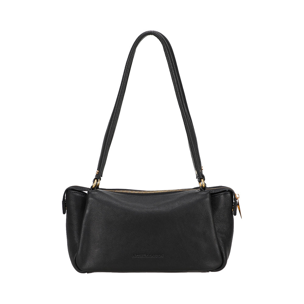Elsa rectangular leather shoulder bag