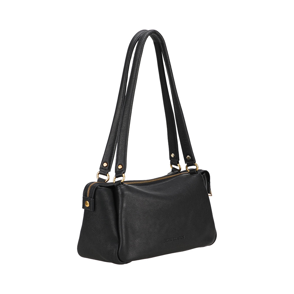 Elsa rectangular leather shoulder bag