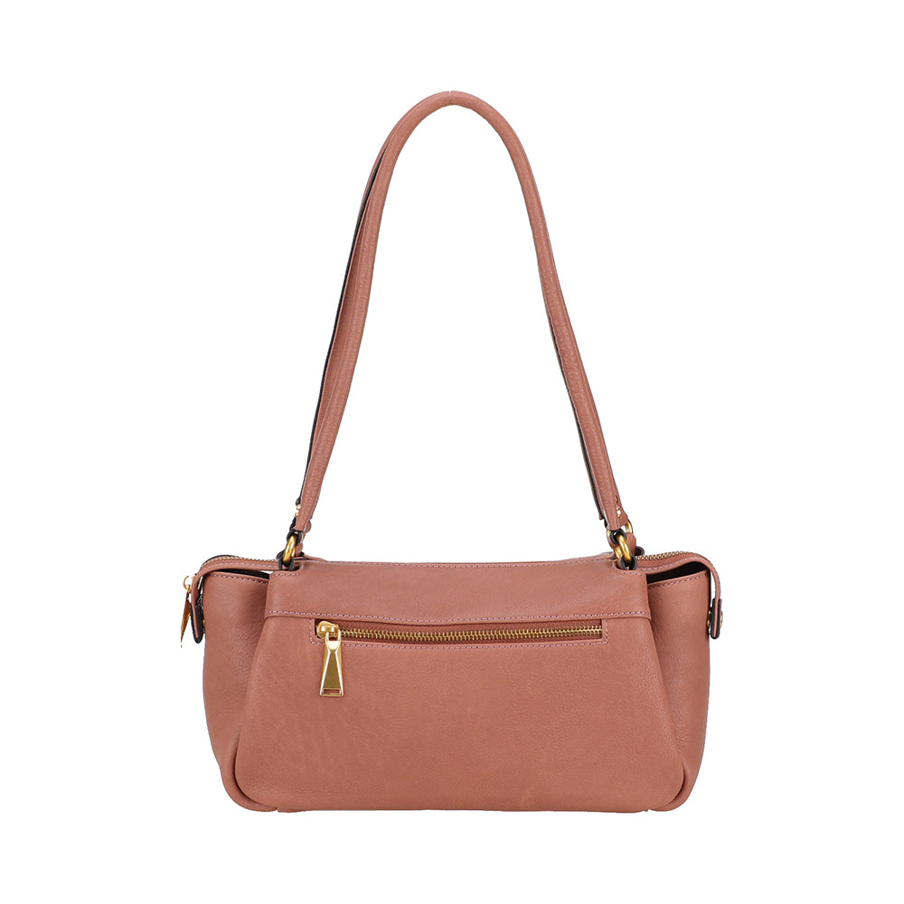 Elsa rectangular leather shoulder bag
