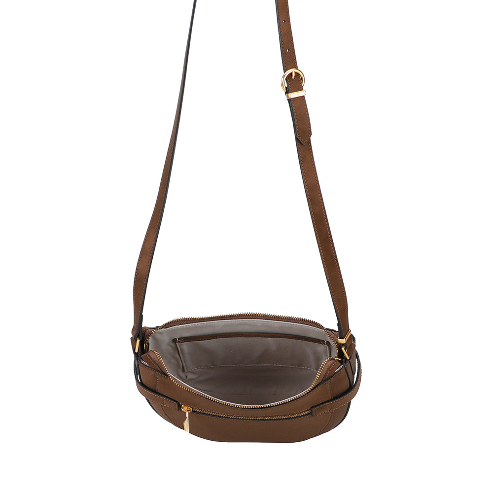 Sac bandoulière croûte de cuir Madelena