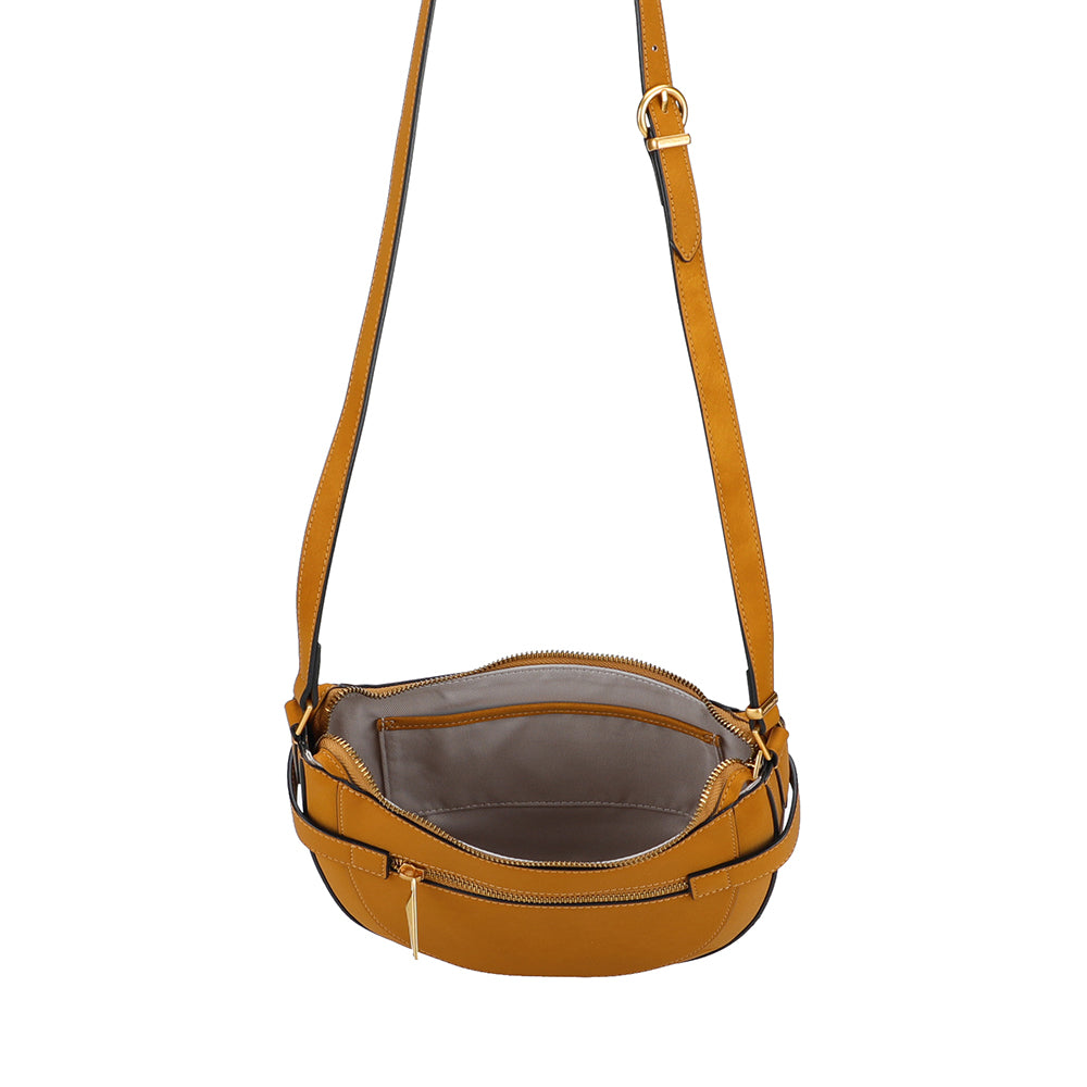 Sac bandoulière croûte de cuir Madelena