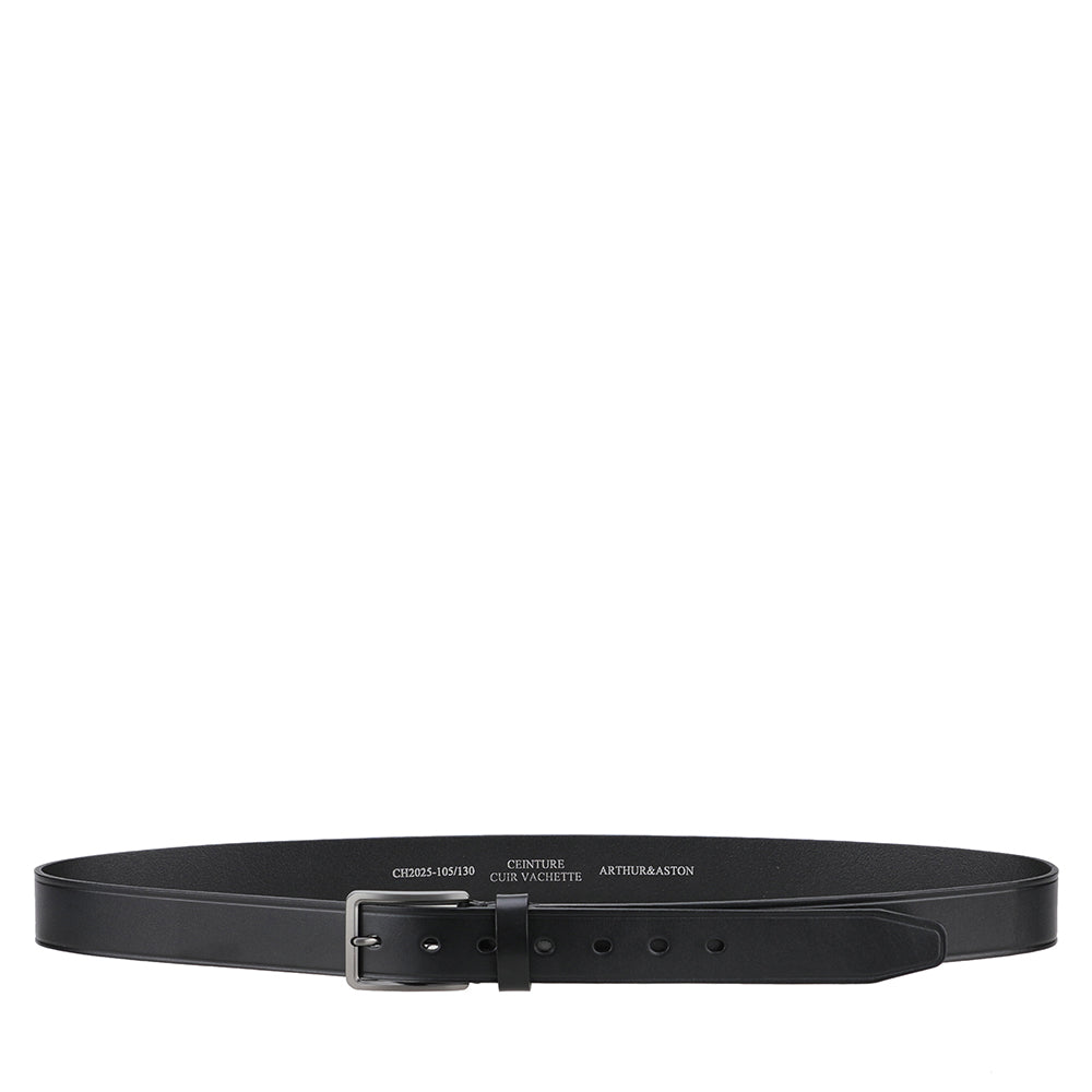 Ceinture homme cuir lisse 2 liserés