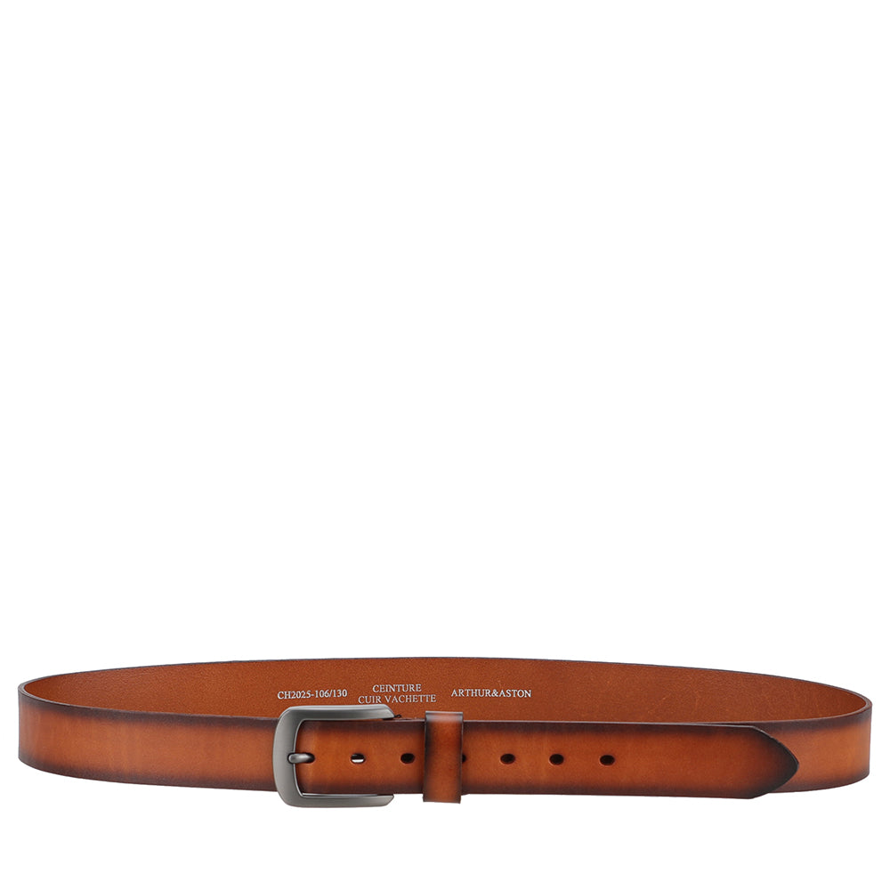 Ceinture homme large cuir lisse