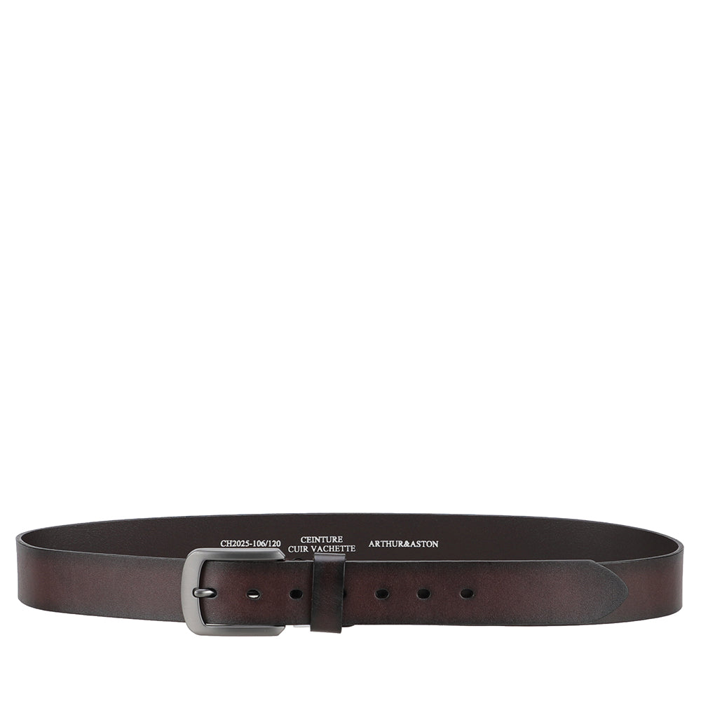 Ceinture homme large cuir lisse
