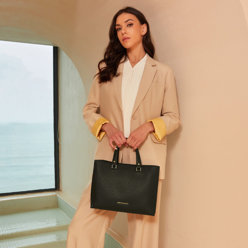 Grand sac porté main Nora en cuir