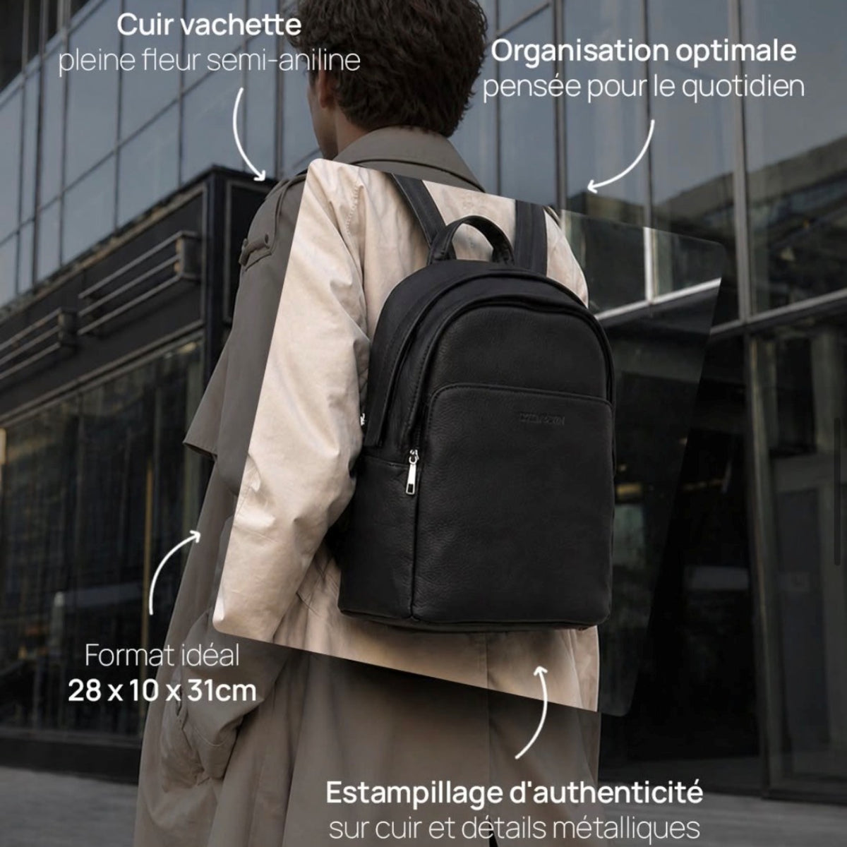 Petit sac à dos Ange Cuir